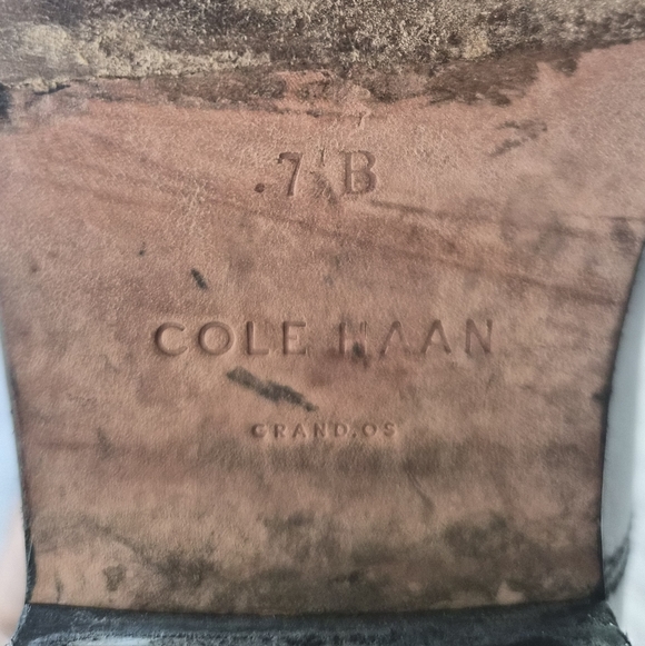 Cole Haan Grand.OS Black Leather Tall Riding Boots Size 7.5 - Picture 2 of 6